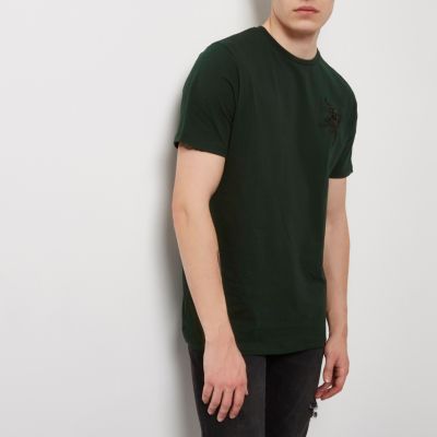 Green sequin panther T-shirt